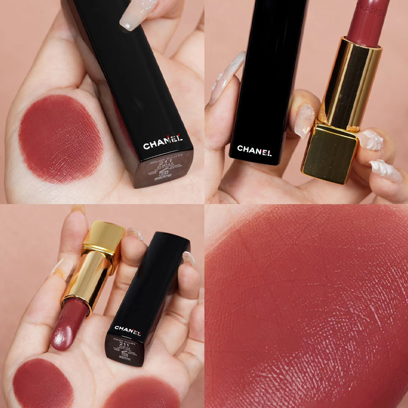 香奈儿chanel炫亮魅力丝绒柔雾口红211肉桂红茶35g