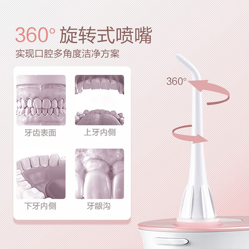 松下(Panasonic) 冲牙器家用水牙线电动洗牙器干电池式冲牙器便携式 EW-JDJ1A-P405高清大图