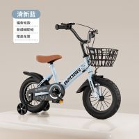 奇客童车zt-181A儿童自行车宝宝男女孩子单车12/14/16/18/20寸脚踏车2 -11岁可调高低 12寸2-5岁（适合身高85-105cm） 清新蓝基础版