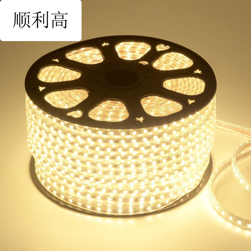led防软灯带220v5050超高亮照明客厅顶灯灯条贴片家装线灯5050灯带