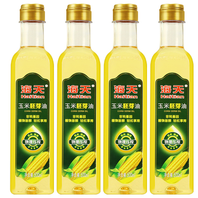 500ml 海天0添加玉米油烘焙专用蛋糕食用油胚芽色拉油非转基因小瓶家用