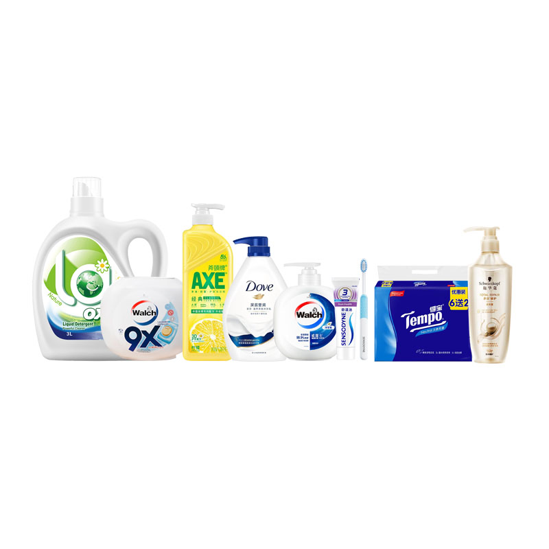 威露士 员工福利套装01款 沐浴露洗衣珠洗手液牙膏牙刷等组合大礼包