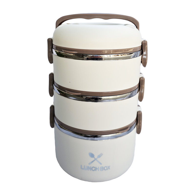 兰雅昀 304不锈钢保温可拆分三层饭盒 2.7L 个高清大图