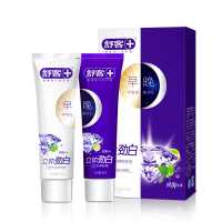 舒客牙膏4支装 舒客立体劲白早晚牙膏（65克+65克）x2（截止使用日期2019年9月 左右，介意慎拍）