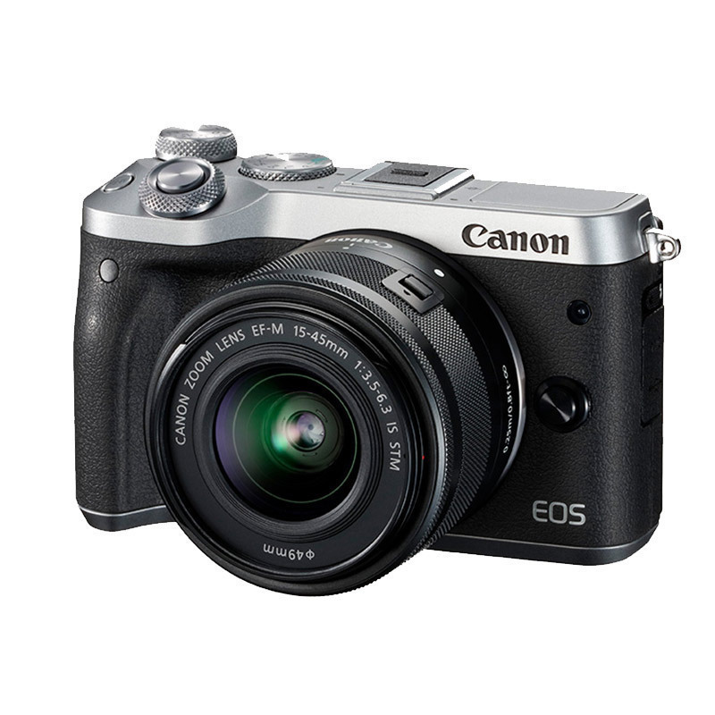 佳能(Canon)EOS M6(15-45镜头)银色微单单镜头套装(2420万像素 触控翻转LCD 全像素双核对焦)