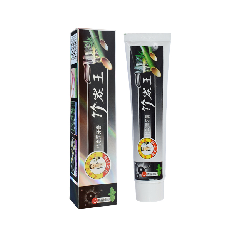 竹炭王竹炭牙膏活性木炭亮白牙膏去烟渍牙渍口腔异味亮齿牙釉质清新口气2支装