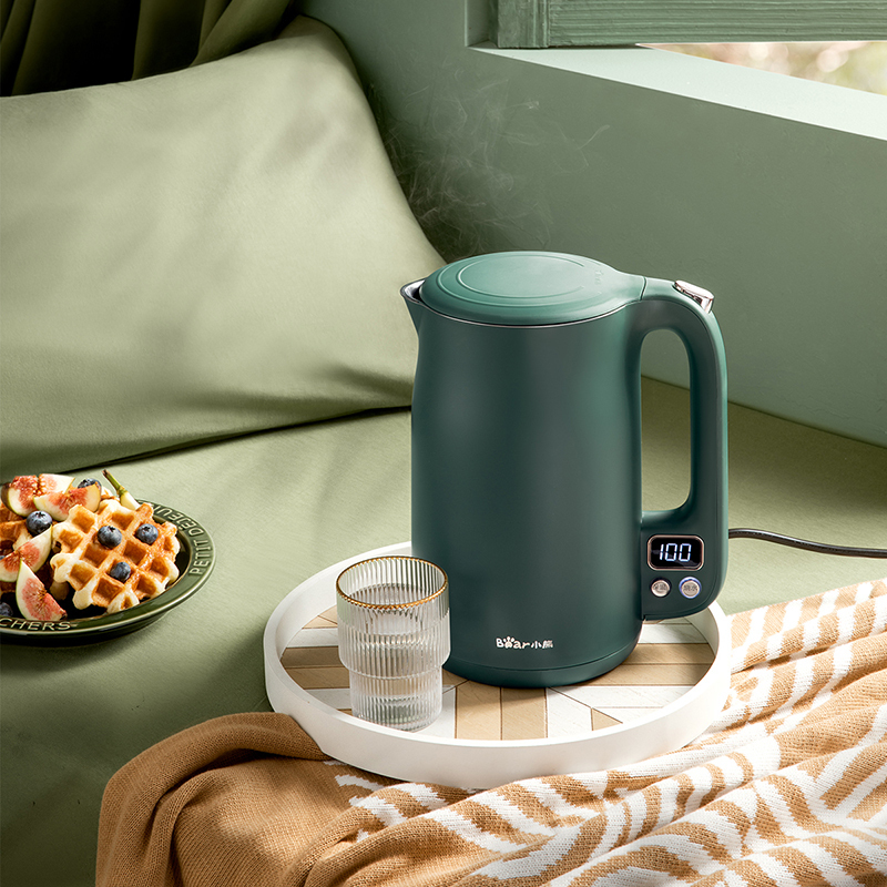 小熊bear恒温水壶电水壶电热水壶17l双层防烫304不锈钢烧水壶zdhc17l1