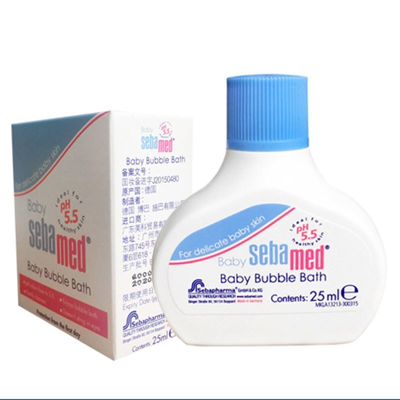 施巴(sebamed)沐浴露洗澡液无泪无皂碱婴儿泡泡沐浴露旅行装50ml德国进口体验装