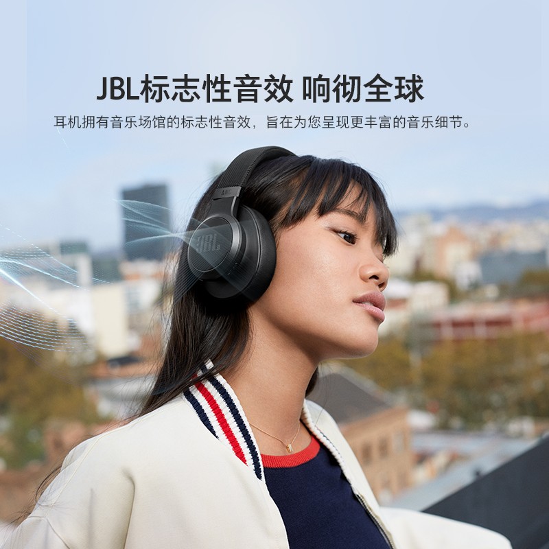 JBL LIVE660NC 深海蓝 头戴式数字降噪无线耳机高清大图