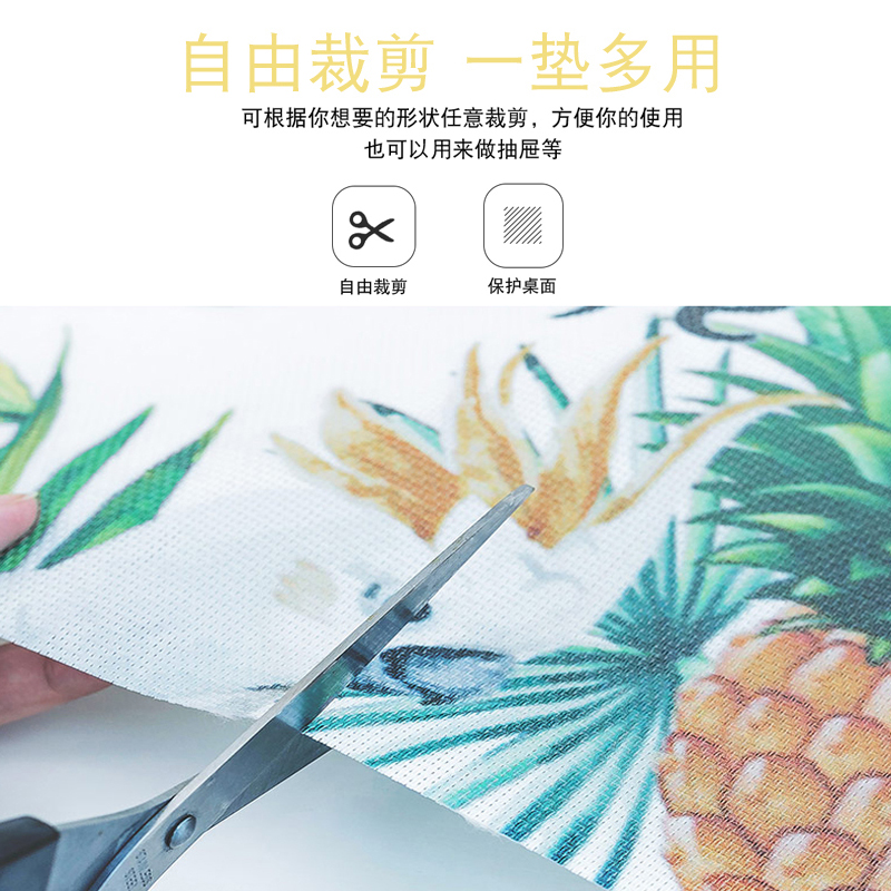 家柏饰(CORATED)小学生餐垫 儿童餐桌垫防水防油风布艺午餐隔热垫一年级餐垫布 恐龙[四片装] 30*45高清大图
