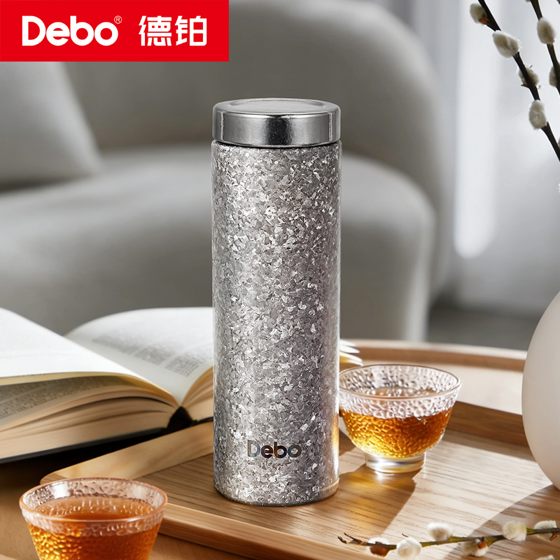 德铂Debo 保温杯纯钛99.9%高颜值便携高端水杯子大容量款430mlDEP-943高清大图