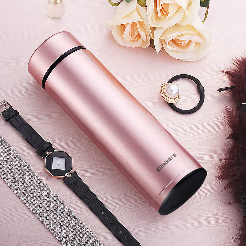 康巴赫保温杯304不锈钢水杯茶杯男女士大容量商务车载便携带茶滤泡茶