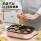 煎鸡蛋汉堡机不粘平底家用煎锅早餐烙饼煎饼锅模具小四孔煎蛋神器 粉 带盖