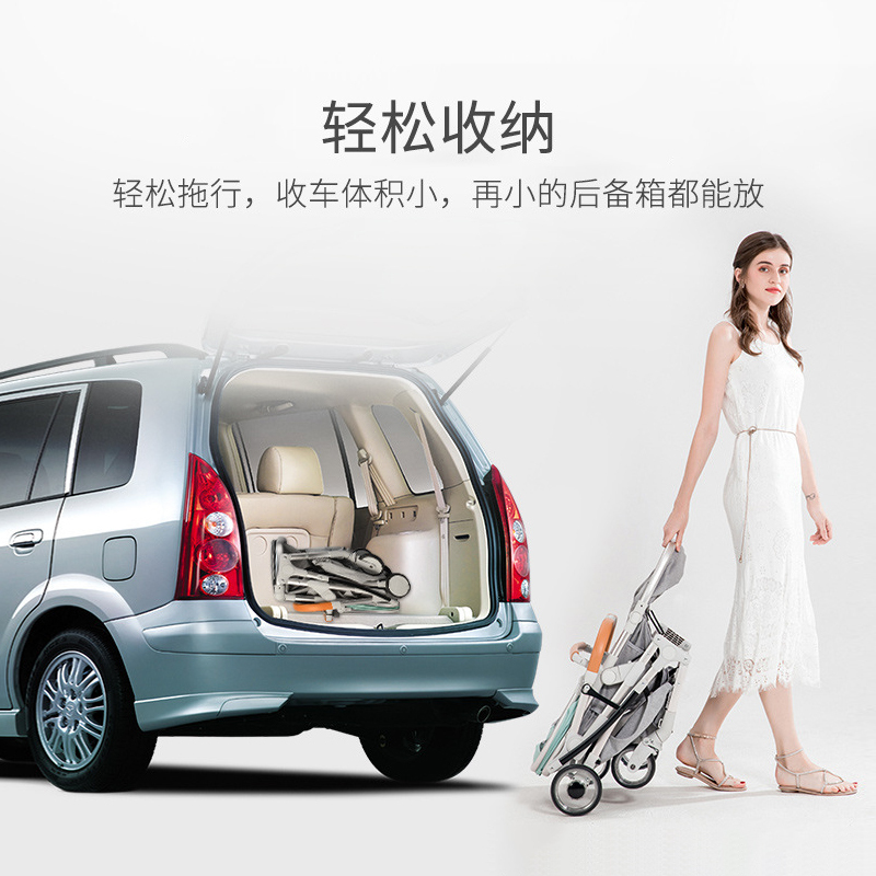 婴儿推车轻便可坐可躺折叠避震高景观双向宝宝儿童手推车-