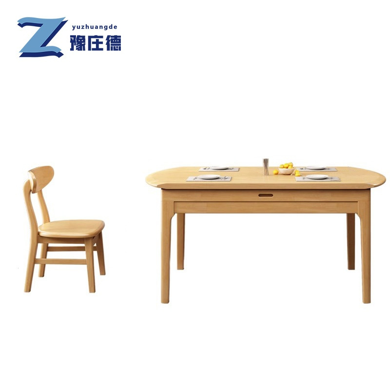 豫庄德职工餐桌一桌六椅套