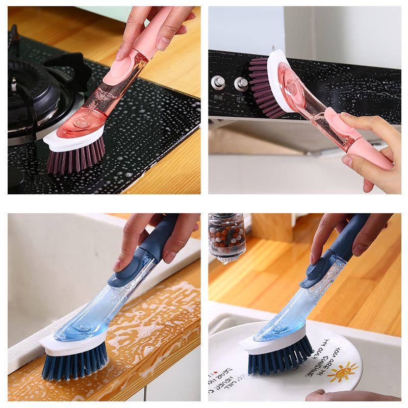 普通款灰色|洗碗刷锅洗锅神器长柄家用厨房擦不粘锅清洁刷子炊帚自动加液懒人图片