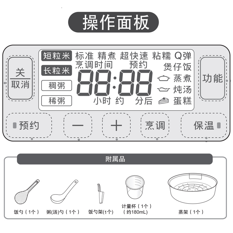 Panasonic/松下SR-HM183IH电磁加热电饭煲5L大容量智能电饭锅正品