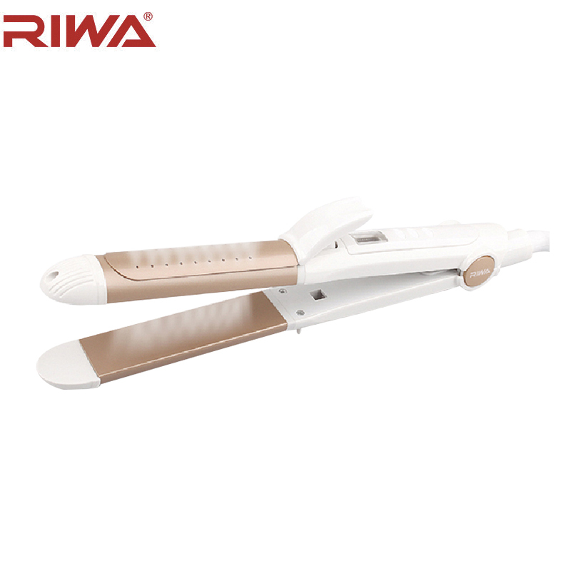 雷瓦(RIWA)卷发器RB-950I液晶10档控温直卷两用干湿两用两用33mm女网红款大卷不伤发内扣男夹板直发短发