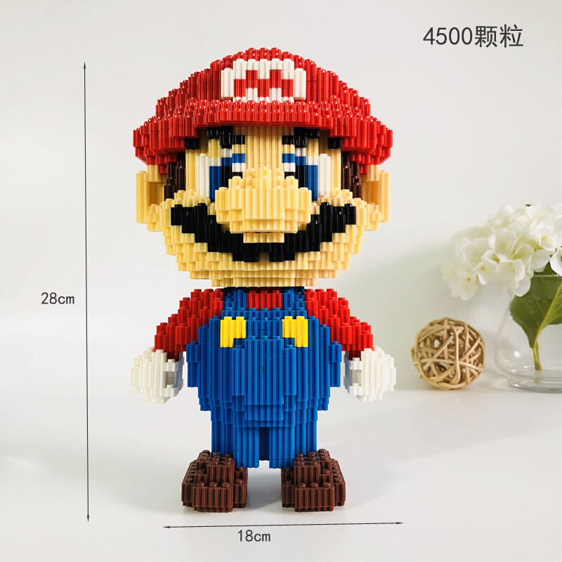 马里奥儿童拼装玩具兼容乐高积木成年人高难度4500颗粒超大玛丽参数