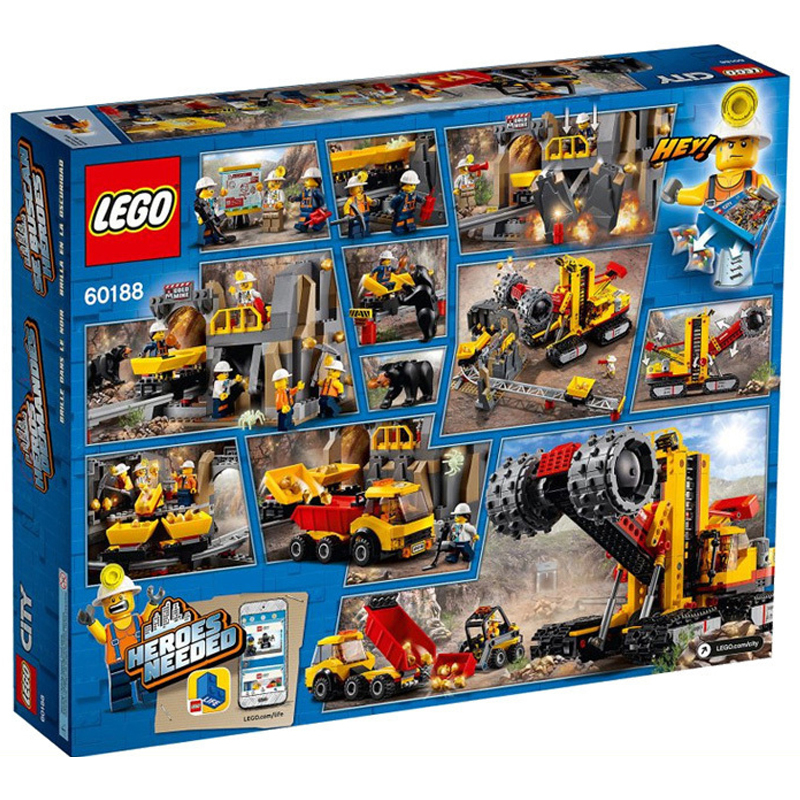 乐高(LEGO)城市系列 采矿专家基地 60188 7-12岁 883颗积木玩具塑料 200块以上