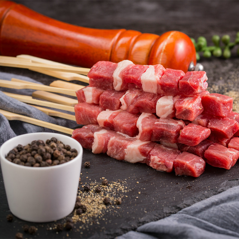 阿勒穆斯 内蒙古家庭羊肉串约170克(10串/袋) 烧烤食材内蒙古草原羊肉(预售))高清大图