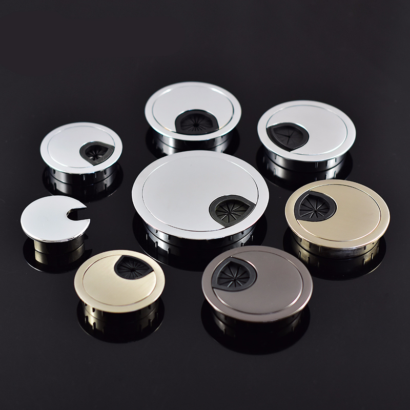 电脑台桌面穿线孔盖板办公桌过线盒家用圆形洞装饰盖圈穿线盒线盖定制