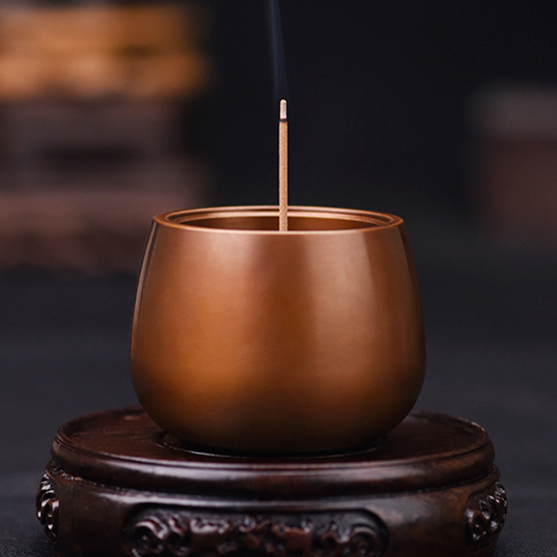 闪电客纯铜香炉家用檀香炉室内盘香炉茶道创意薰香盘香