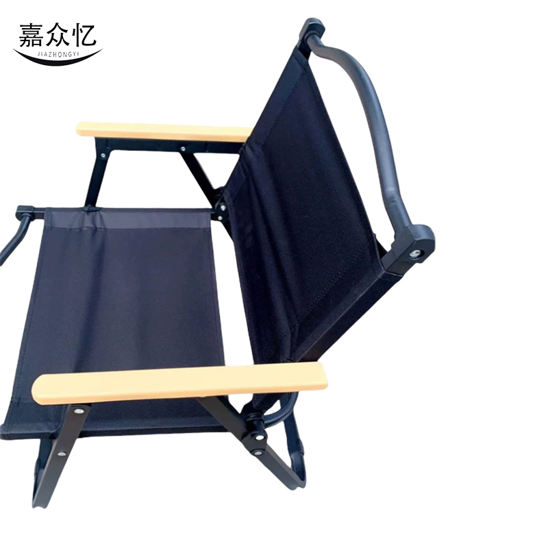 嘉众忆 露营方管木扶手折叠椅530*430*620mm JZY-BH355 把高清大图