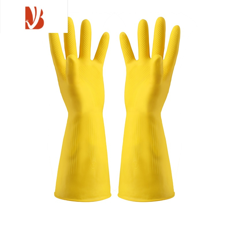 三维工匠加厚牛筋乳胶手套劳保耐磨防水洗衣家务洗碗厨房工作保洁干活