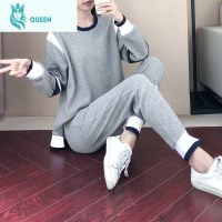 恋名媛孕妇装早春2021新款套装时尚款外出春秋洋气两件套网红孕妇卫衣