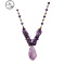 天然紫晶原石吊坠毛衣链女长款项链 高雅时尚百搭四季饰品配饰 JiMi