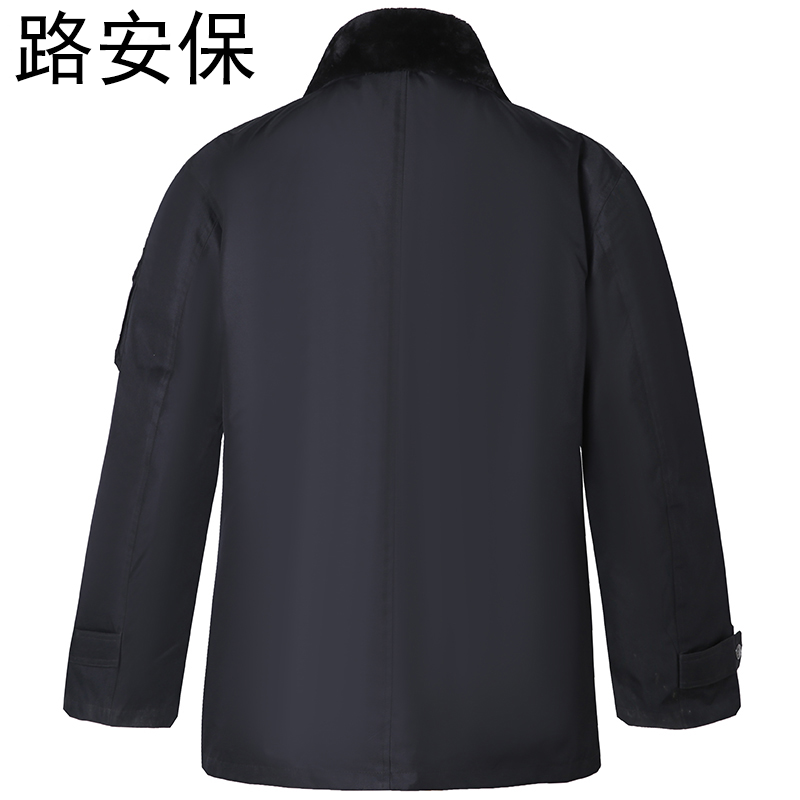 路安保 棉大衣 深色棉服 可脱卸内胆款式可定制 件高清大图
