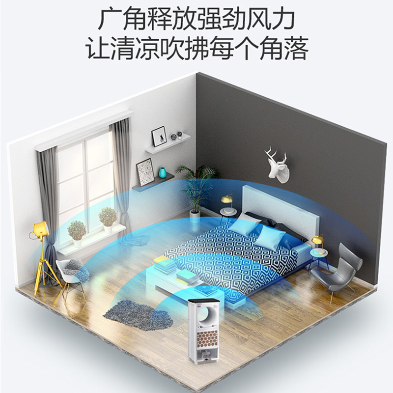 美菱无叶空调扇制冷风扇家用加湿冷风机宿舍办公室水冷气扇空调器高清大图