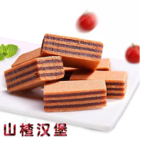 美味山楂多规格2000g-208g果丹皮山楂片干糕布丁蜜饯休闲小零食 500g山楂汉堡