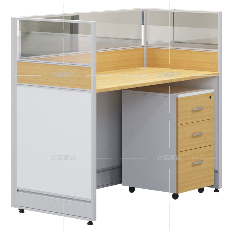 [企诺]屏风工位 QND2EYP-Z1206 1200×600×1050mm 人造板 组高清大图