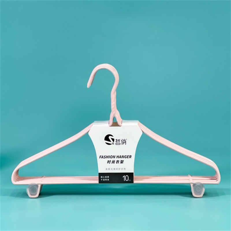 哲俏ZQ-7672时尚浸塑衣架40CM*10个/把高清大图