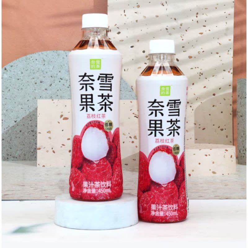 奈雪的茶经典果茶系列荔枝红茶450ml*15瓶整箱装图片