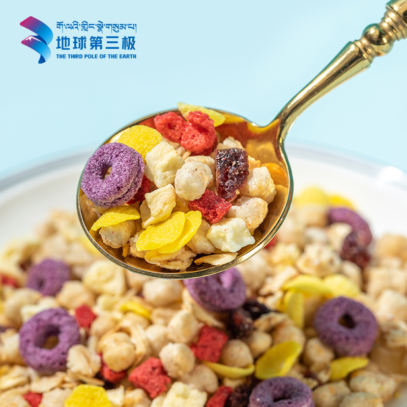 地球第三极 青稞少女即食谷物冲饮麦片水果麦片低热控糖早餐麦片240克/袋内含12小袋