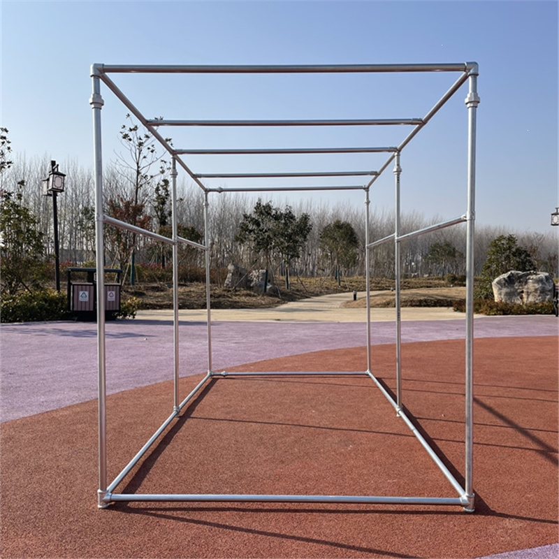 古达镀锌钢管室外落地大型晾衣架庭院晒被子架家用简易瓜果花棚架