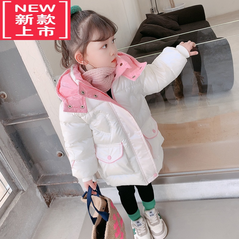 可莉允女童棉服冬装2022新款洋气小女孩羽绒服棉袄中长款冬季厚免洗棉衣