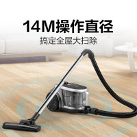 美的(Midea)卧式吸尘器C7家用大吸力小型强力手持车载 1400W大功率 吸尘除螨 吸擦一体 无耗材强劲大吸力黑色