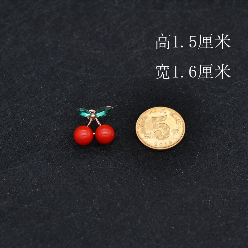 日韩可爱卡通领针女 学生迷你胸花衬衫衣领配饰 百搭红樱桃小胸针送女朋友七夕情人节礼物