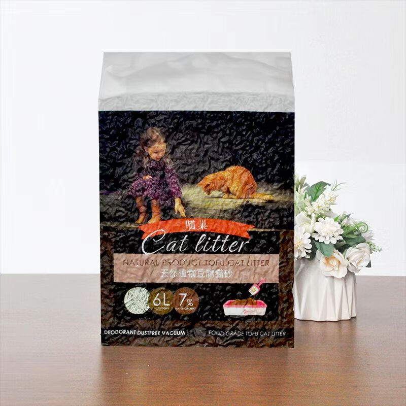 锐锶铂低粉尘除臭纯豆腐猫砂 奶香味 6L*4袋