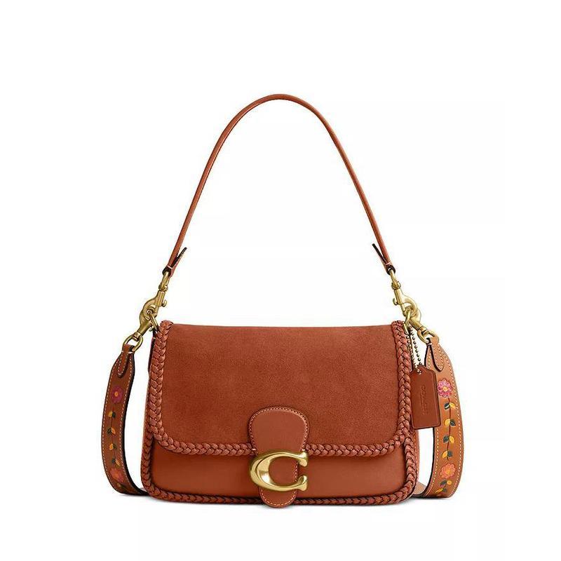 蔻驰coach女包tabby小号编织饰边绒面革和皮革手提包时尚经典单肩包斜