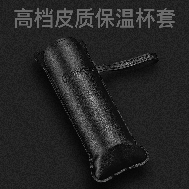 茶水分离泡茶杯双层玻璃杯男女便携隔热透明水杯子 绅士黑(不锈钢款)高清大图