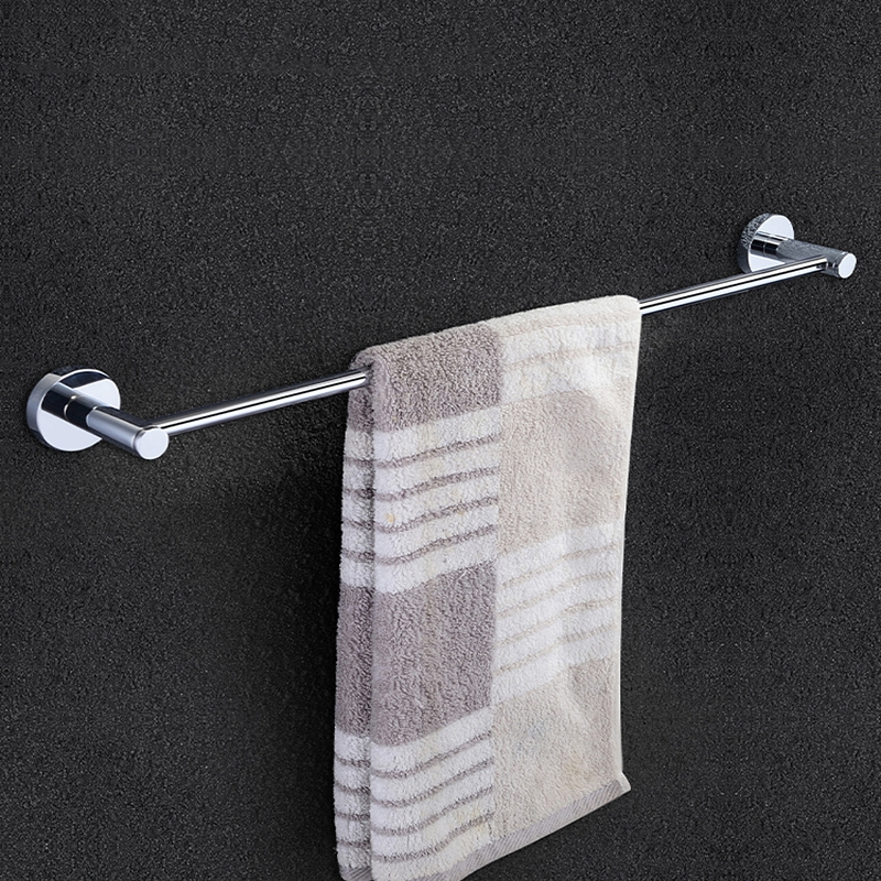 藤印象浴室毛巾杆单杆加长晾毛巾挂杆卫生间免打孔毛巾架