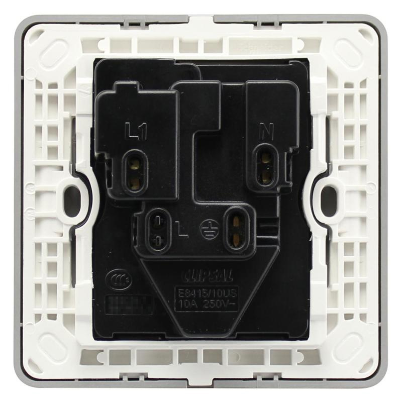 施耐德电气（Schneider Electric）带开关一开五孔插座 二三插电源插座86型 10A 轻点 格调棕