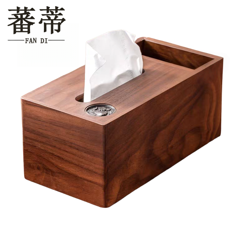 蕃蒂纸巾盒实木个