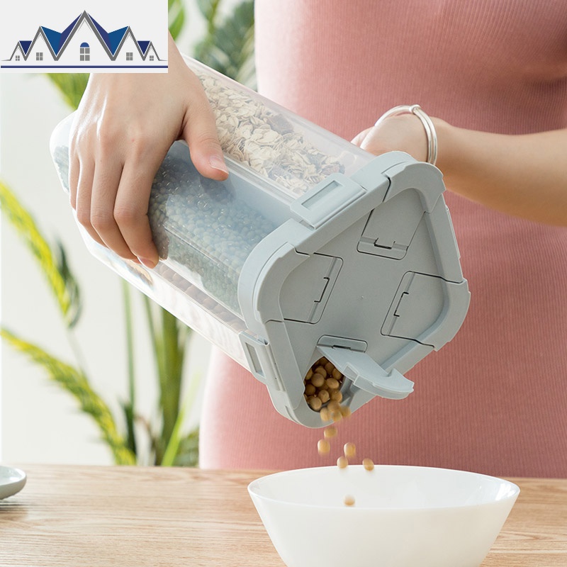 五谷杂粮收纳盒透明杂粮储物罐厨房带盖瓶子家用食品级塑料密封罐 三维工匠高清大图