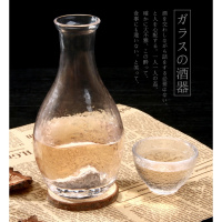 加厚日式玻璃酒具套装 锤目纹酒盅酒壶小酒杯清酒壶 1壶3杯(请先与客服确认再)